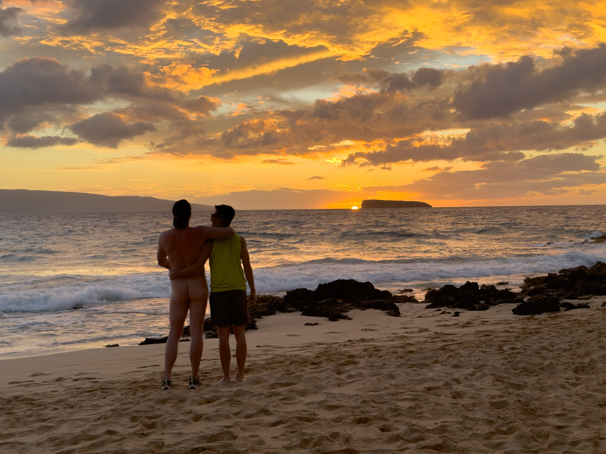 Little Beach at sunset, Maui, Hawaii