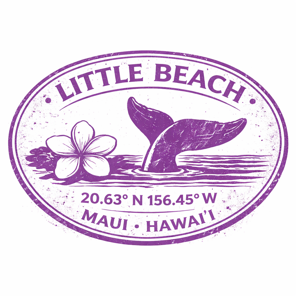 Little Beach Maui destination stamp, The Art of Cruising